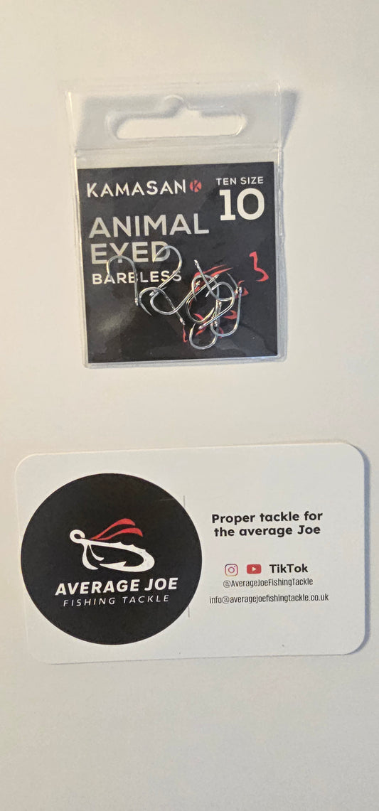 Kamasan  size 10 Barbless Animal Eyed Hooks